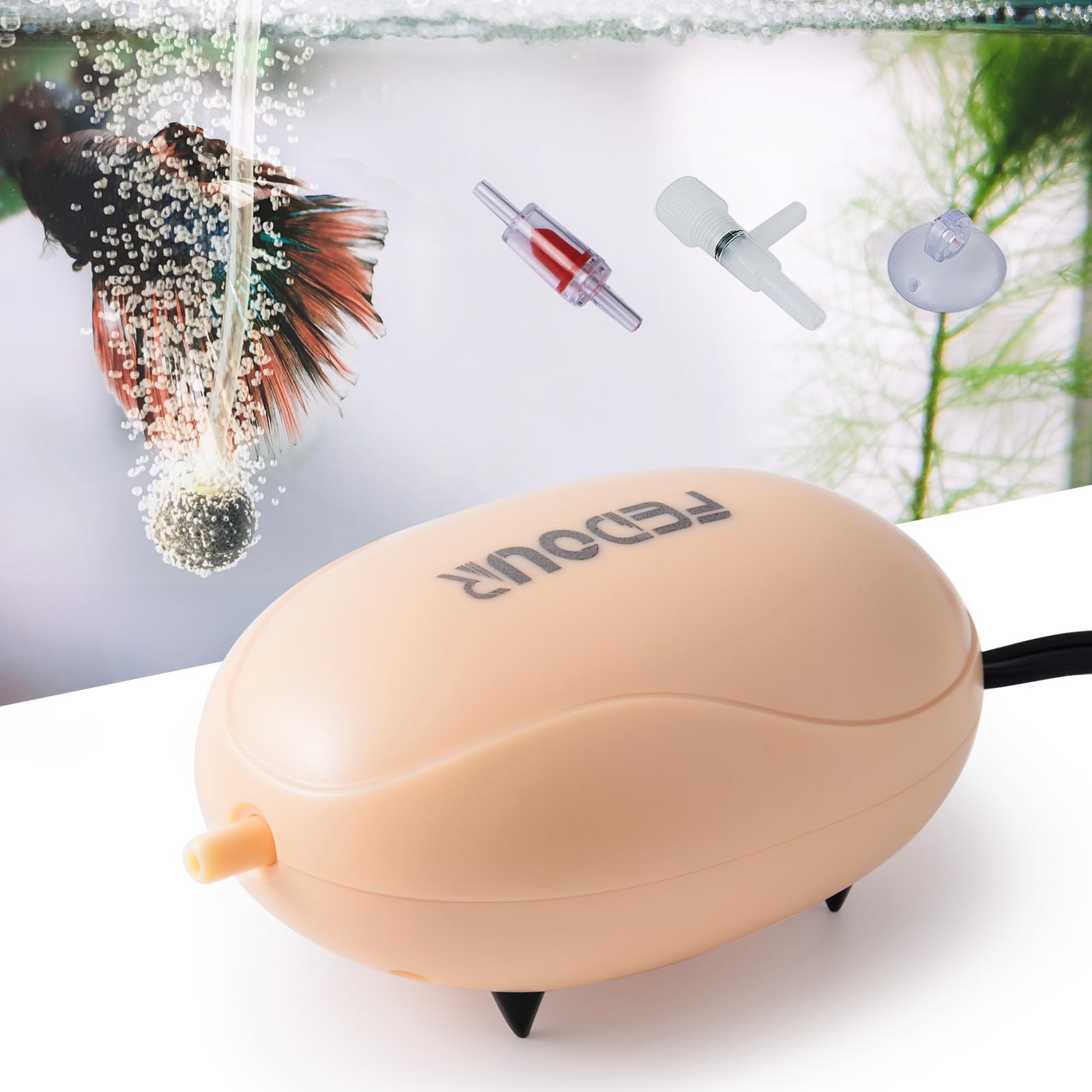 Amazon.co.jp: FEDOUR 2Wミ二水槽工ア-ポンプ 静かな魚用空気ポンプ 1